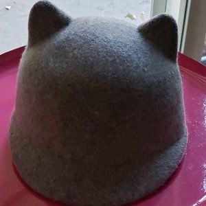 Cat Eared Grey Felt Hat